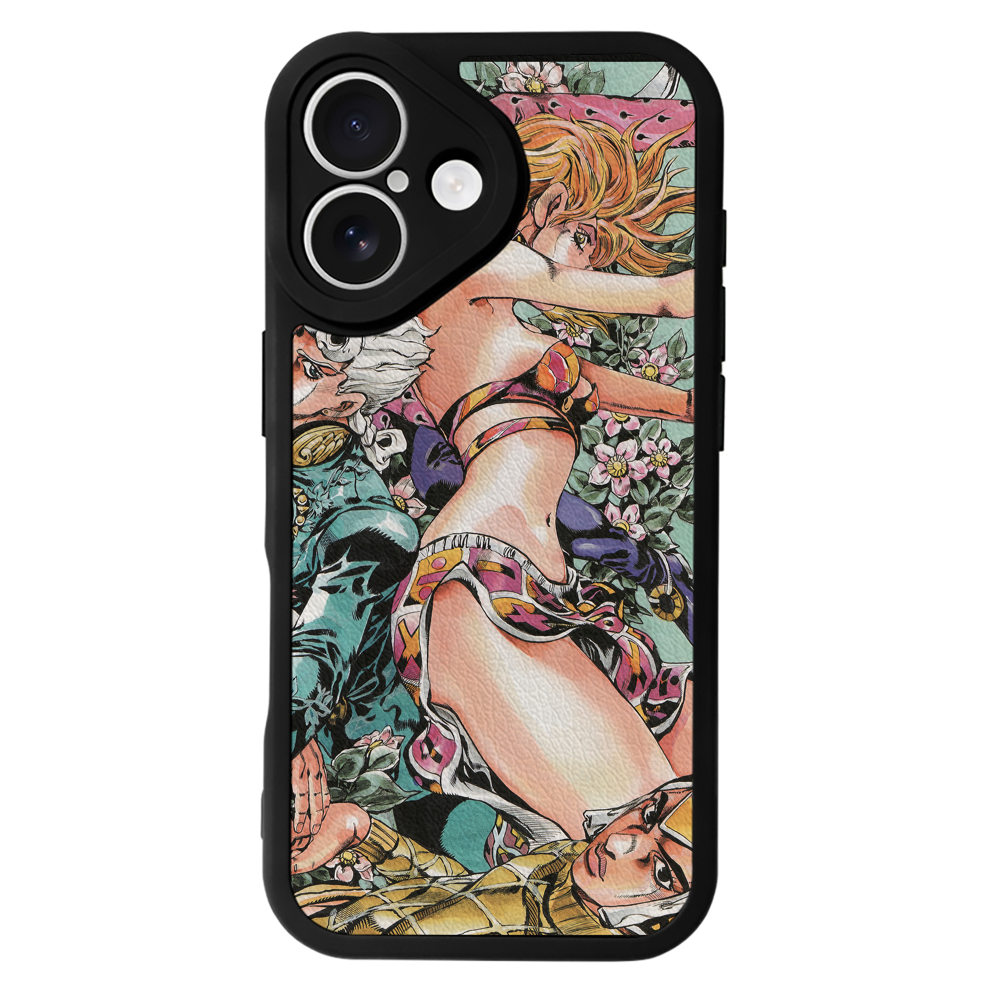 （画像用） ジョジョの奇妙な冒険 JoJo's Bizarre Adventure 【iPhone 16シリーズ対応】シリコンスマホケース（レザー調） 材質：シリコン